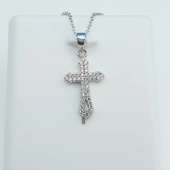 925 Sterling Silver Cubic Zirconia Necklace, U19254716 - Picture 6 of 9